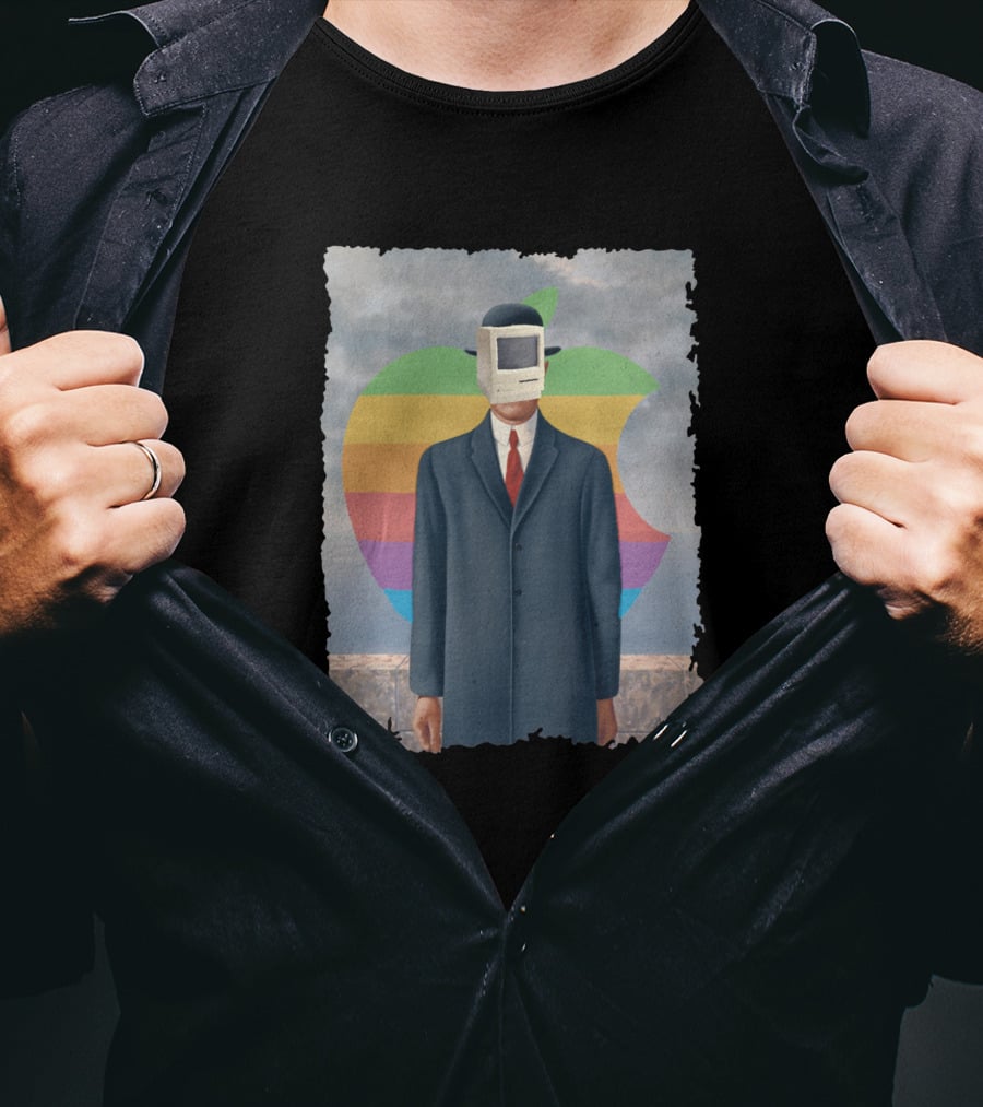Appleogies Magritte Vintage Macintosh Surrealist Fusion T-Shirt