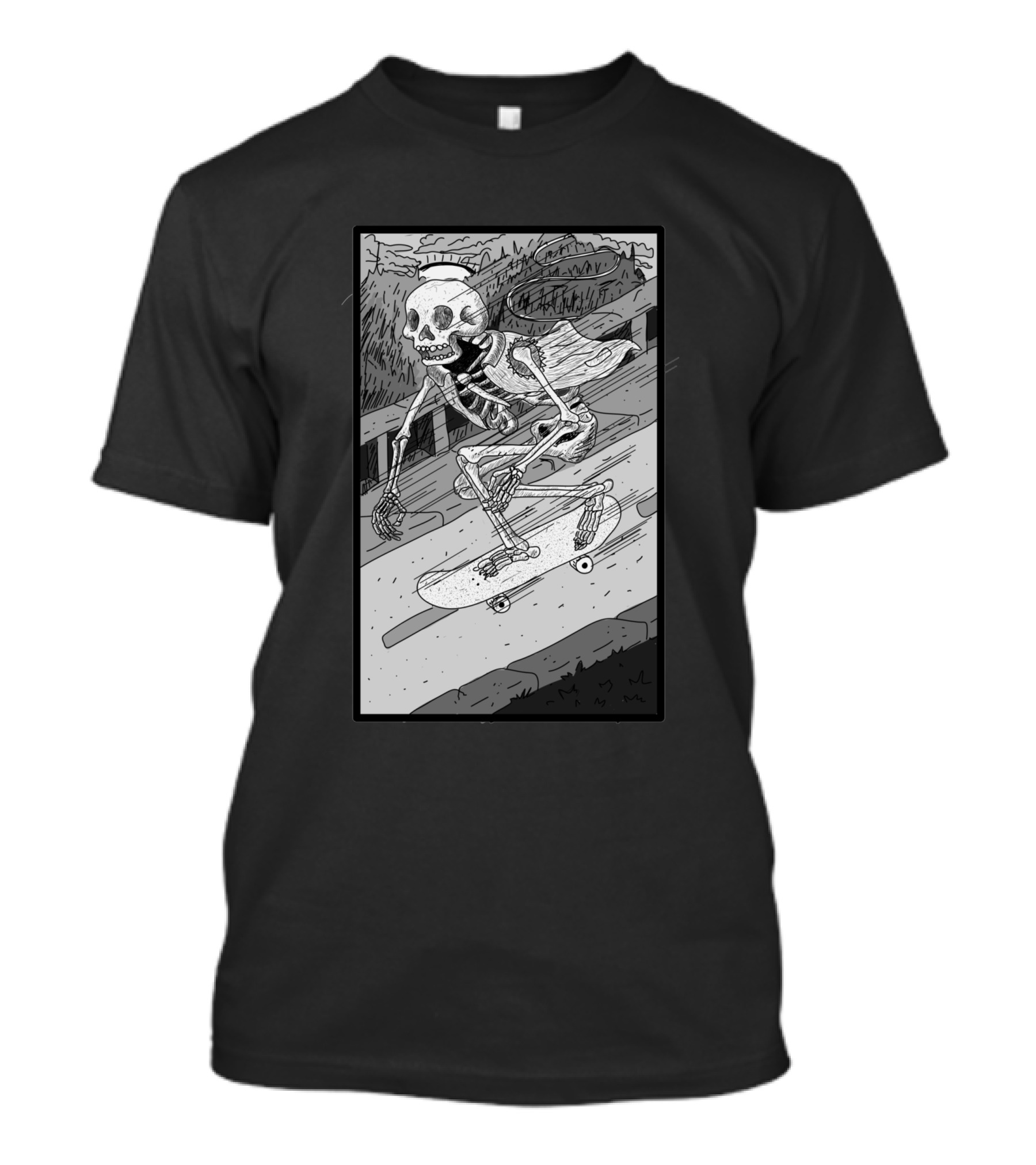 As Fast As You Can Skeleton Skateboarding 349048 T-Shirt
