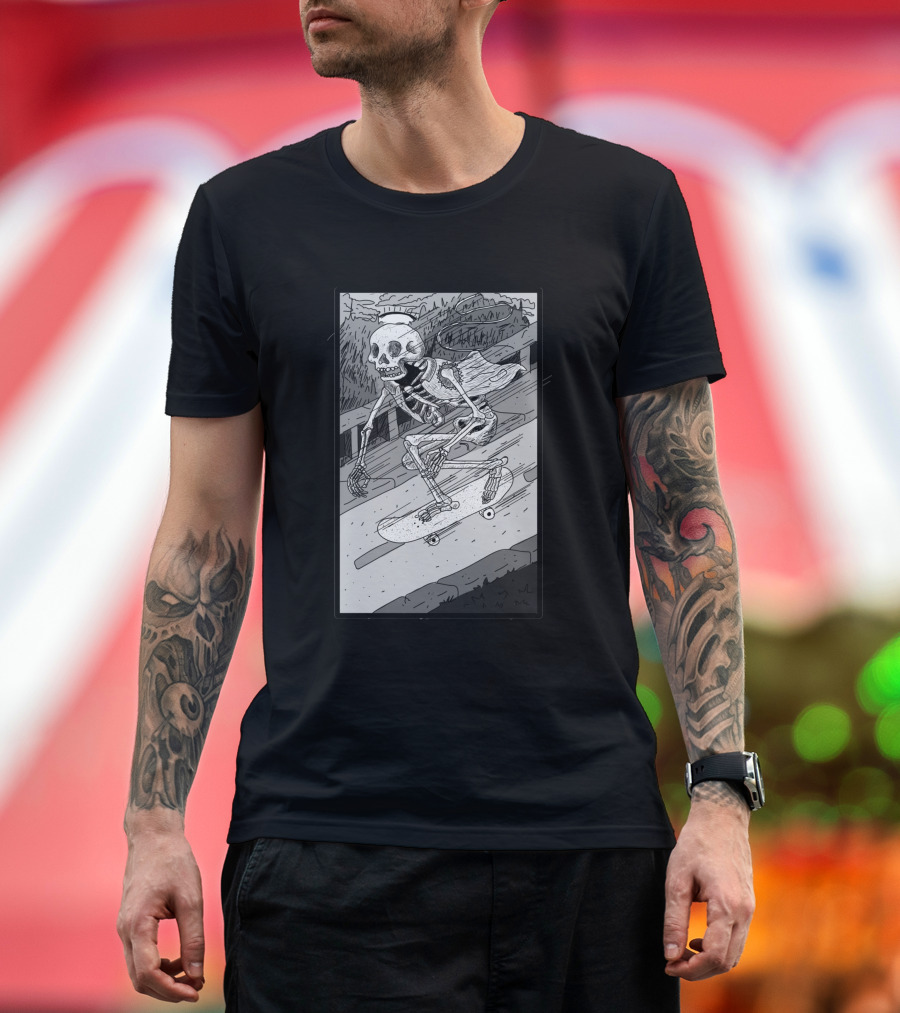As Fast As You Can Skeleton Skateboarding 349048 T-Shirt