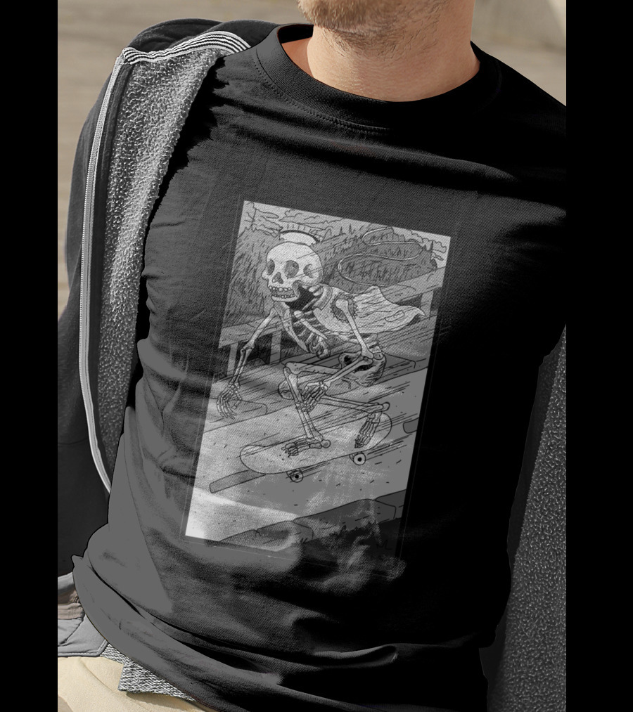 As Fast As You Can Skeleton Skateboarding 349048 T-Shirt