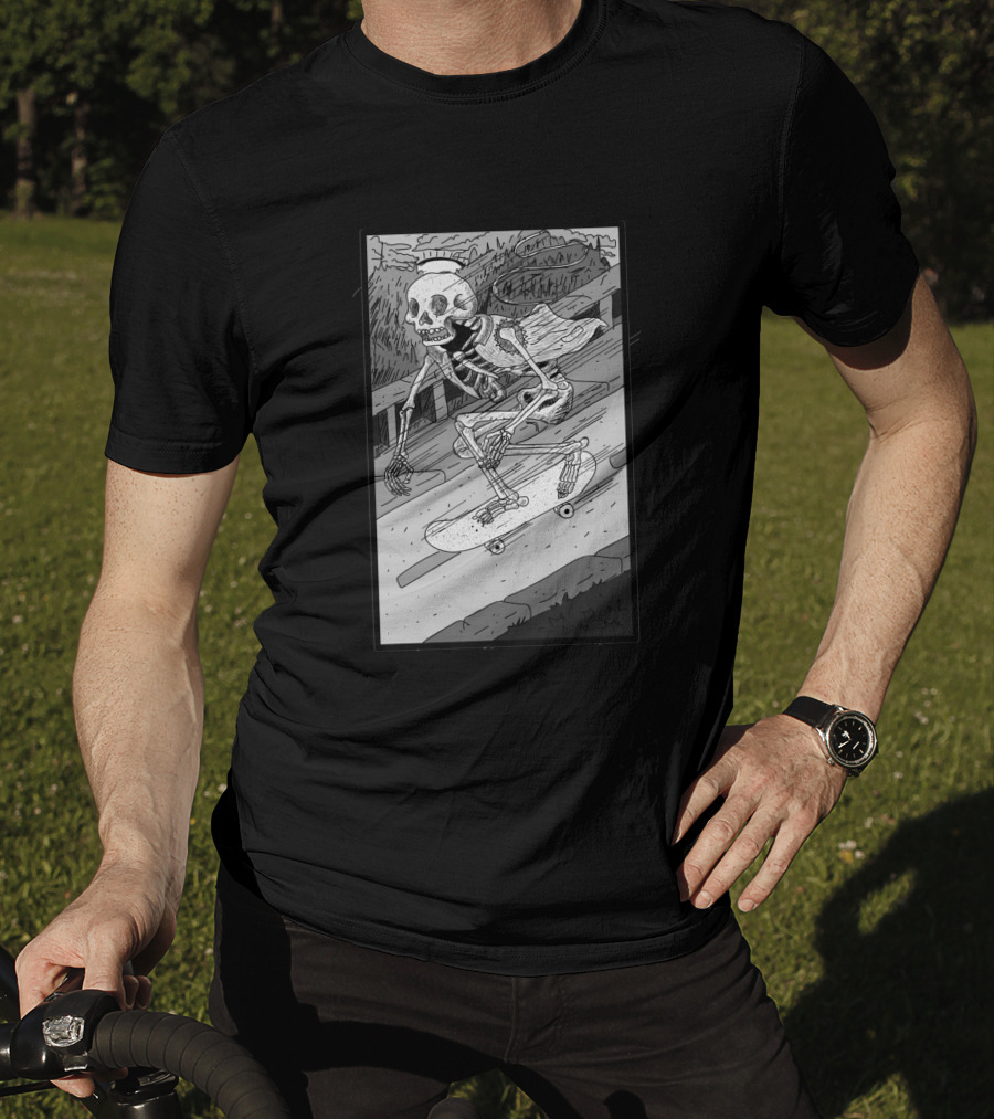 As Fast As You Can Skeleton Skateboarding 349048 T-Shirt