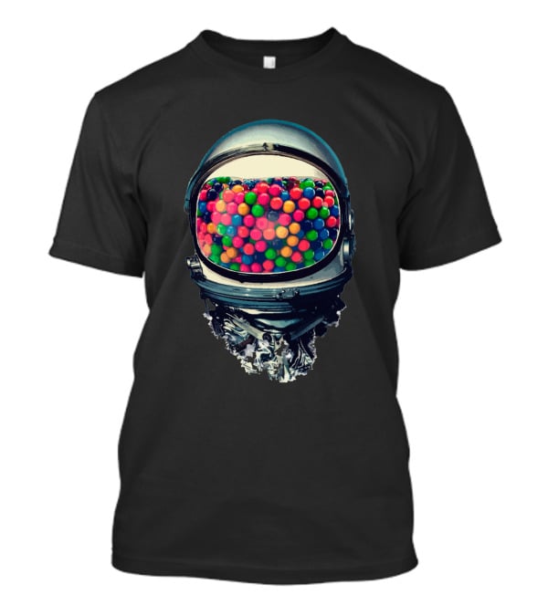 Astrogum 9339 Colorful Gumballs In Space Helmet T-Shirt