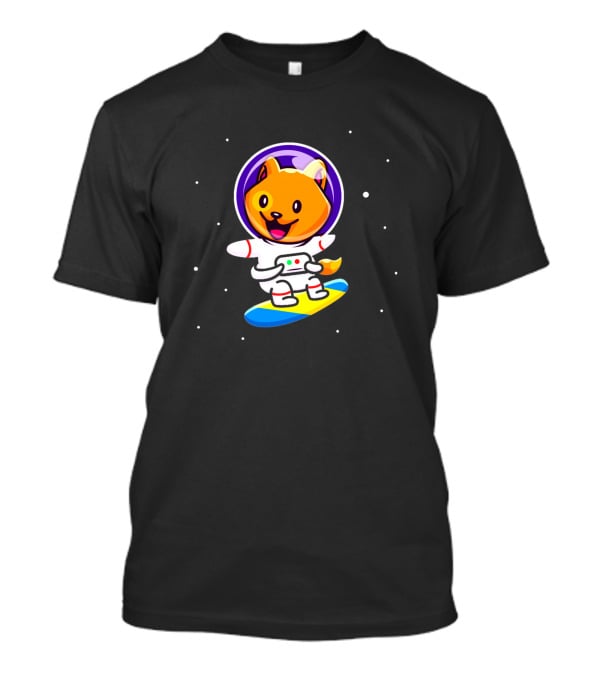 Astronomer 1392143 Space Dog Surfing In Outer Space T-Shirt