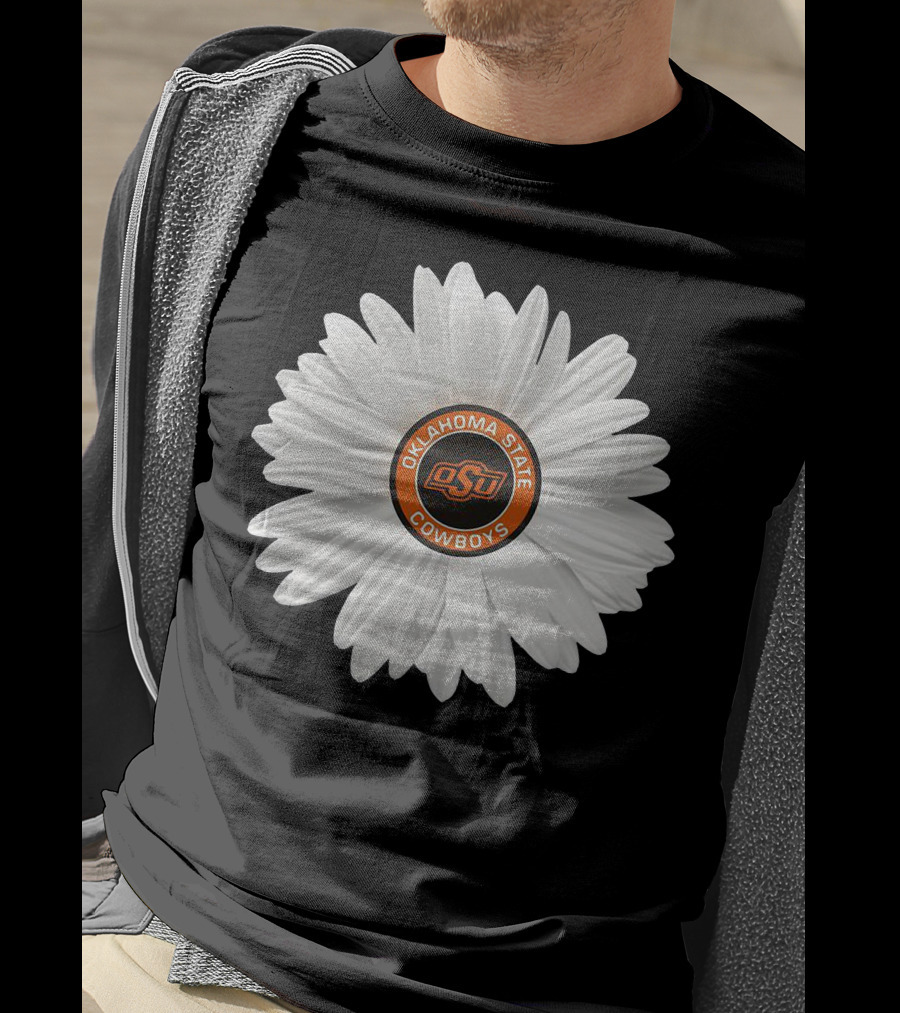 Oklahoma State Cowboys Fan Club Flower Emblem OSU T-Shirt