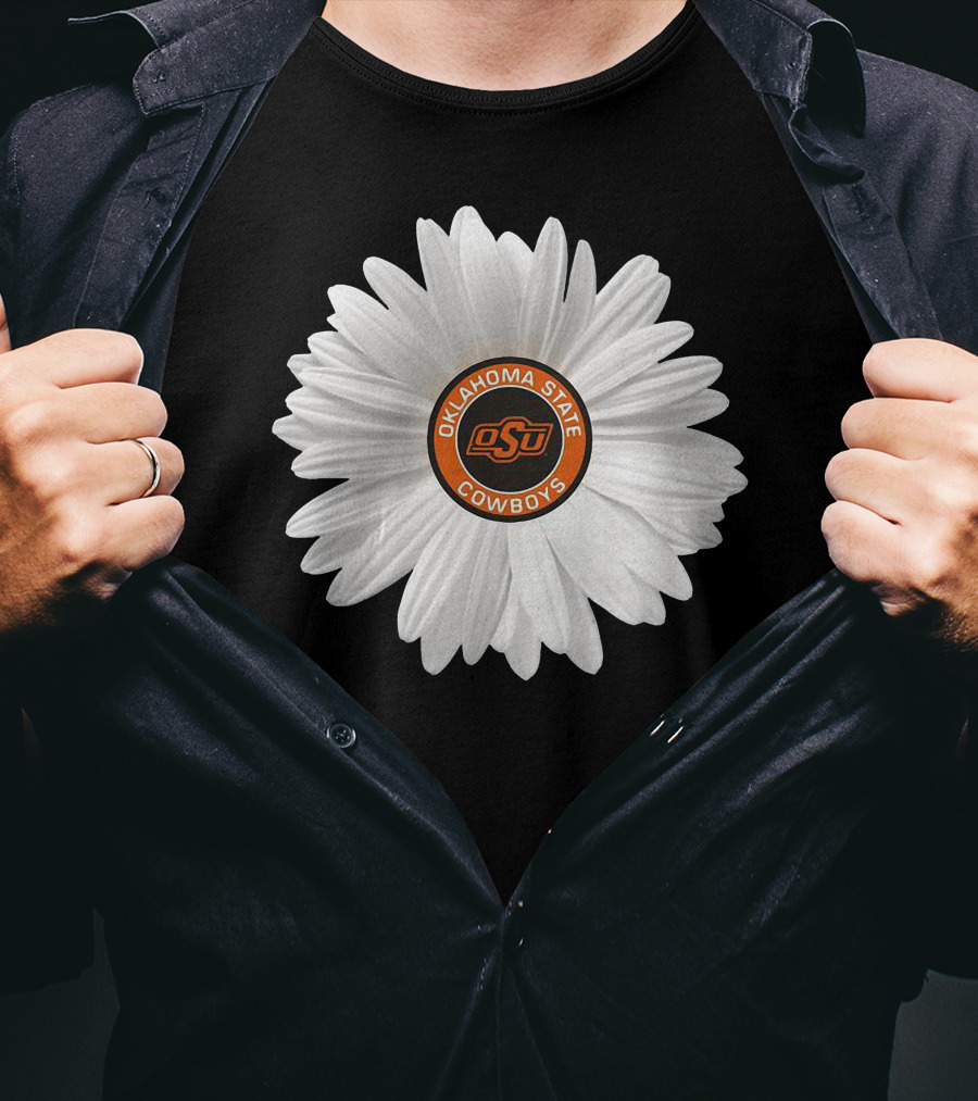 Oklahoma State Cowboys Fan Club Flower Emblem OSU T-Shirt