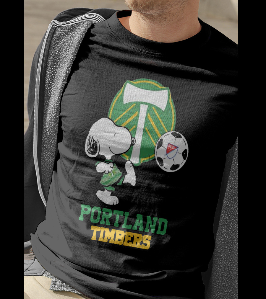 Snoopy Portland Timbers MLS Soccer T-Shirt