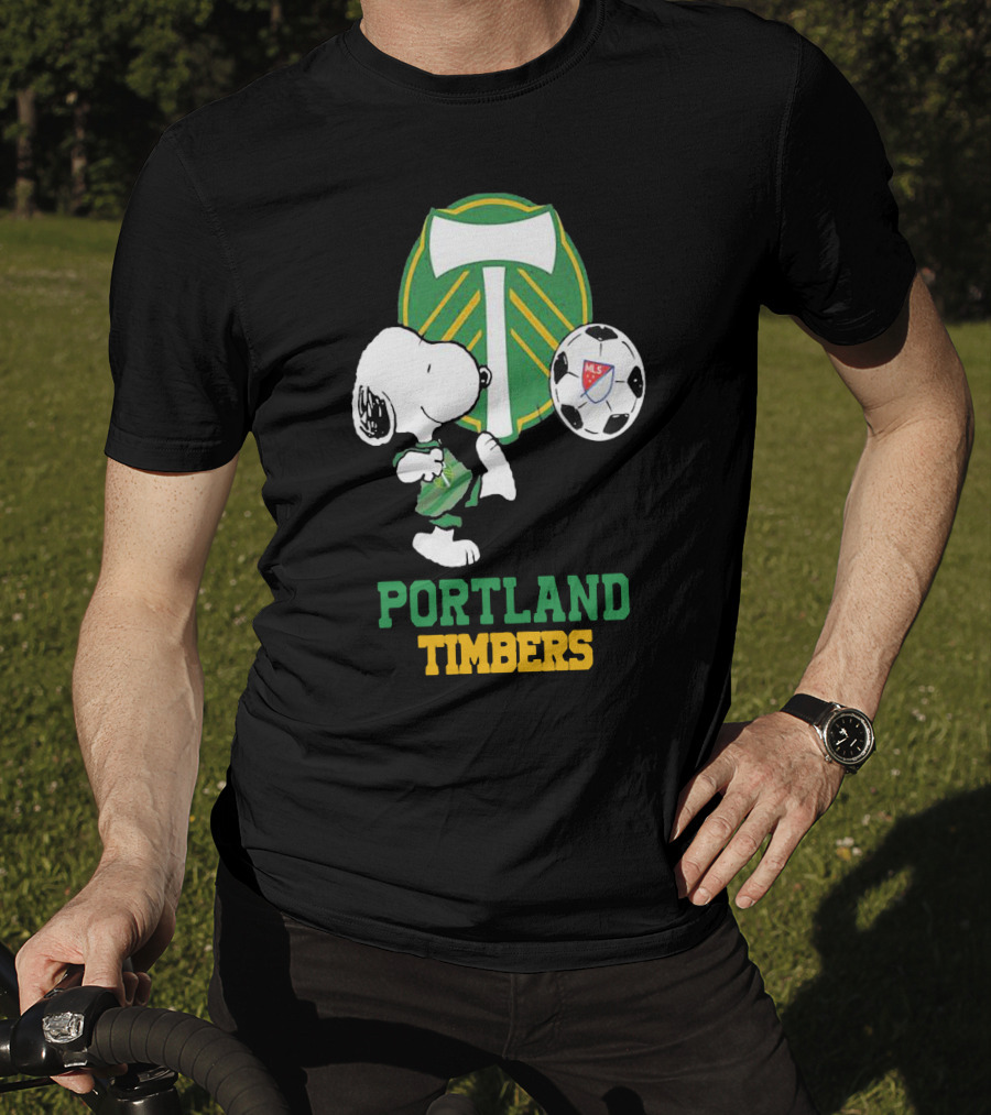 Snoopy Portland Timbers MLS Soccer T-Shirt