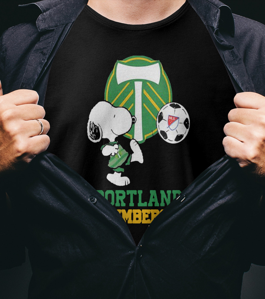 Snoopy Portland Timbers MLS Soccer T-Shirt