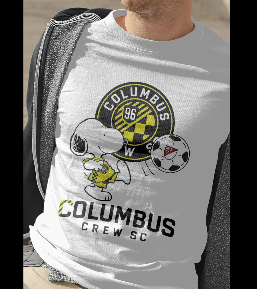 Snoopy Columbus Crew SC Soccer Shirt Iconic Peanuts Collaboration T-Shirt