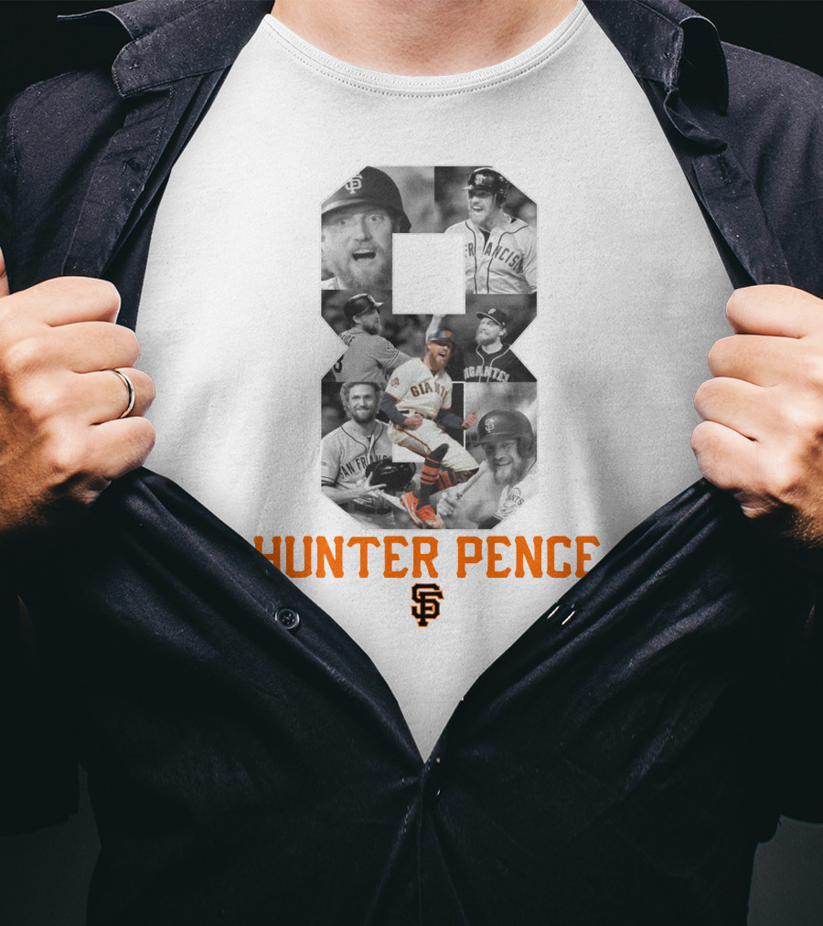 Hunter Pence San Francisco Giants Number 8 Baseball T-Shirt