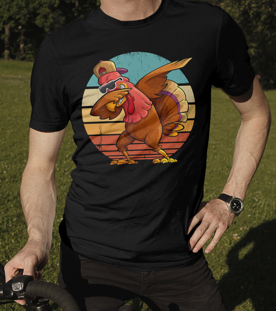 Thanksgiving Turkey Dabbing In Sunglasses And Hat T-Shirt