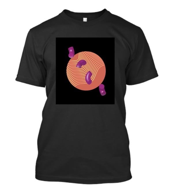 3D Tubes Abstract Waves Circle T-Shirt