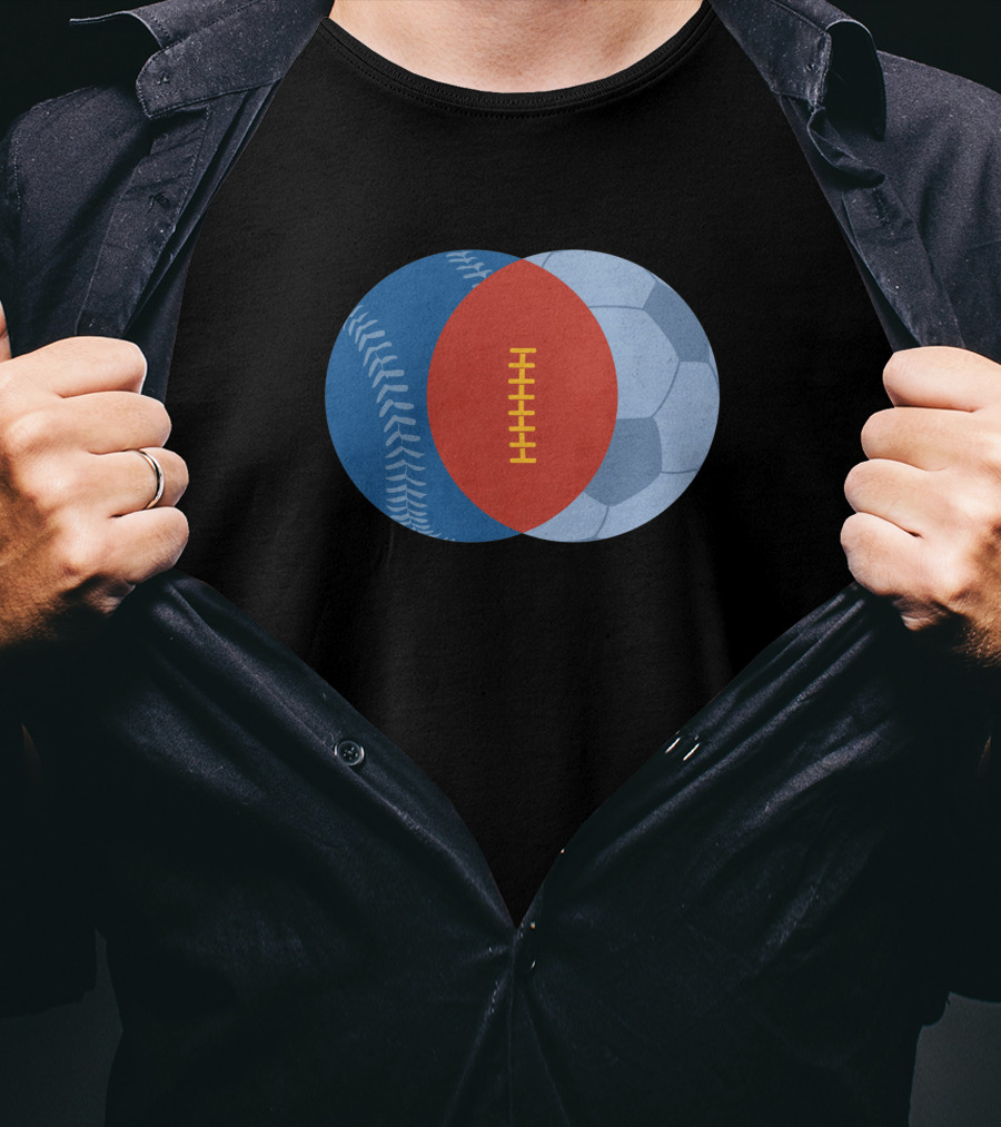 Baseball Soccer Football Venn Diagram All Sport 41978 T-Shirt