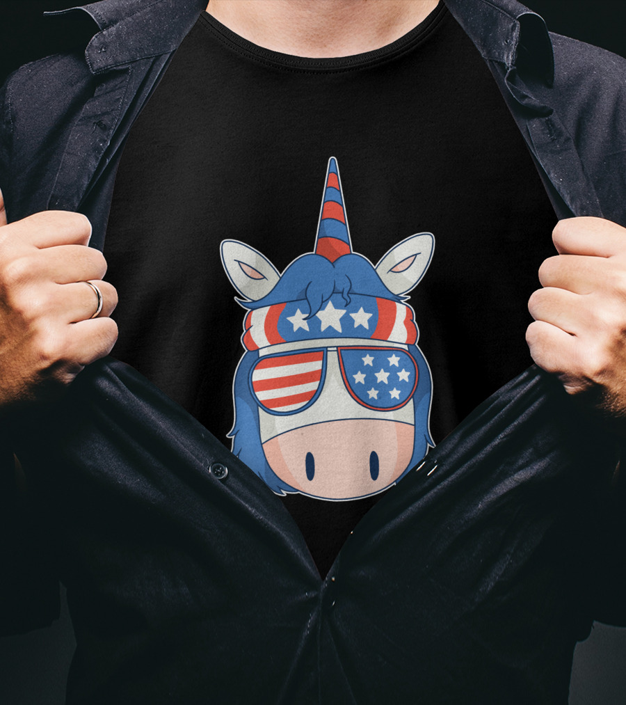 American Unicorn Stars And Stripes 1379084 T-Shirt