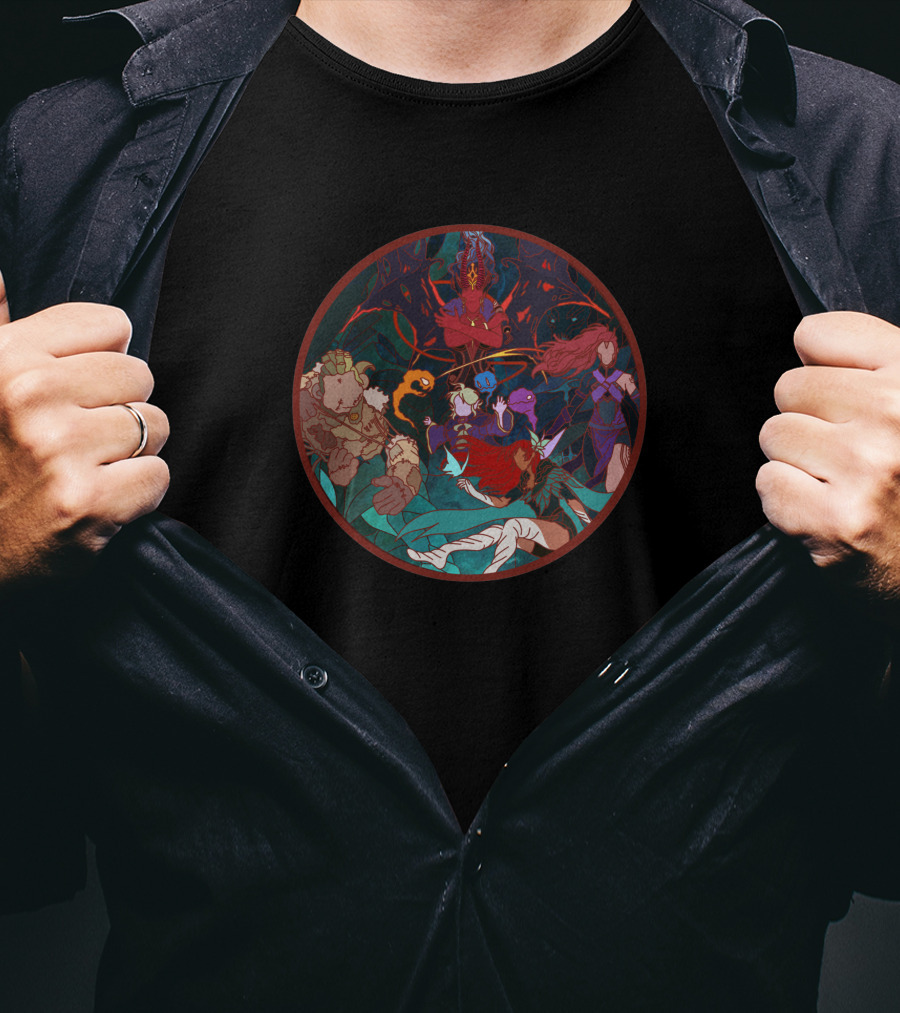 Arcana 1501753 Powerful Fantasy Characters In Mystical Forest T-Shirt