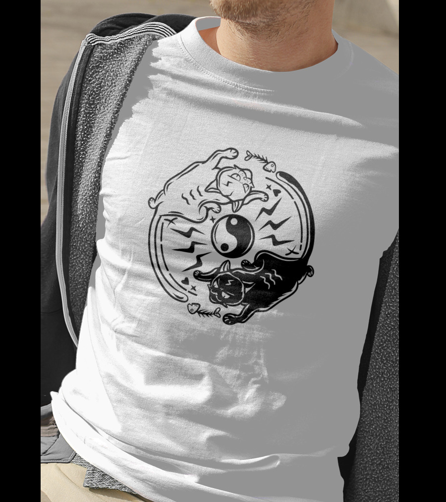 Balance 1185067 Yin Yang Cats T-Shirt
