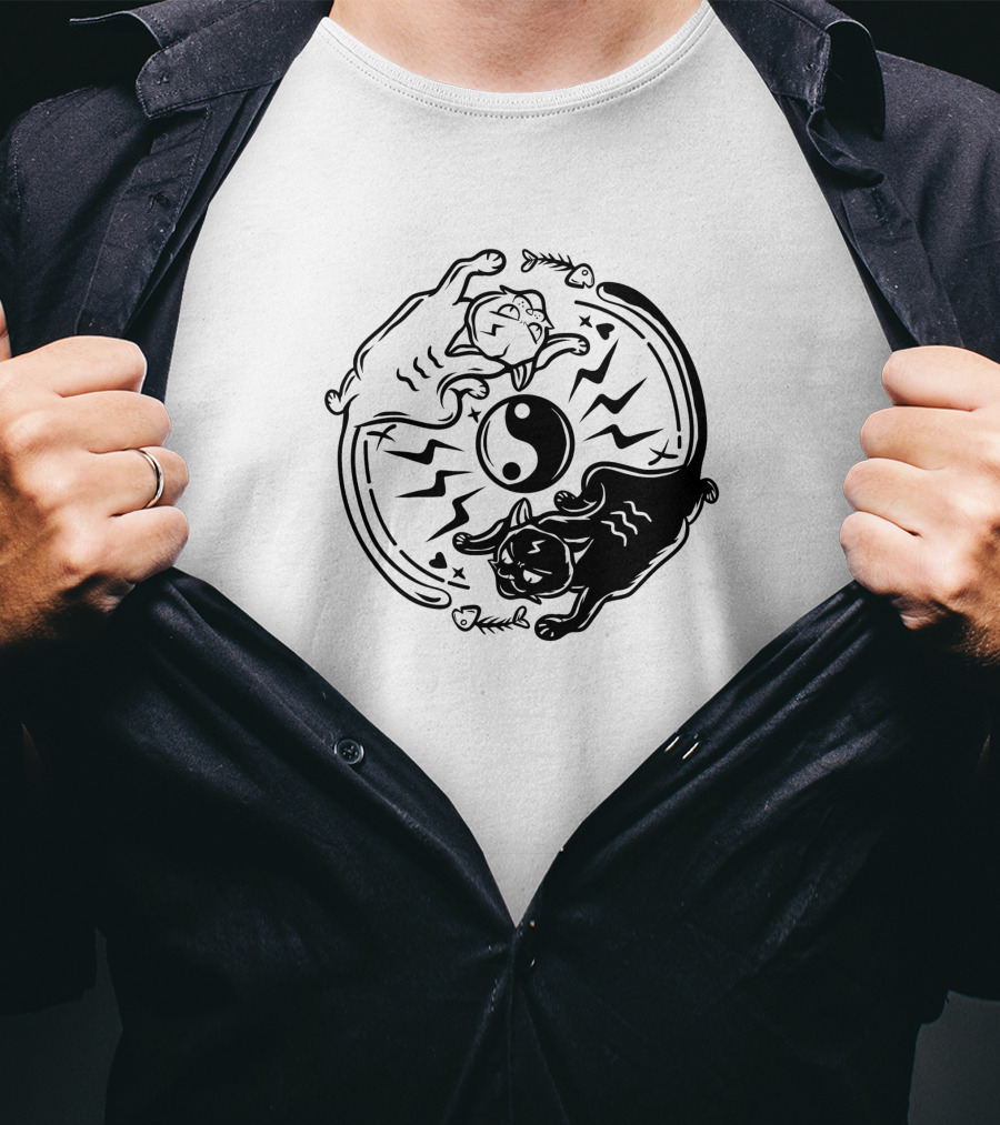 Balance 1185067 Yin Yang Cats T-Shirt