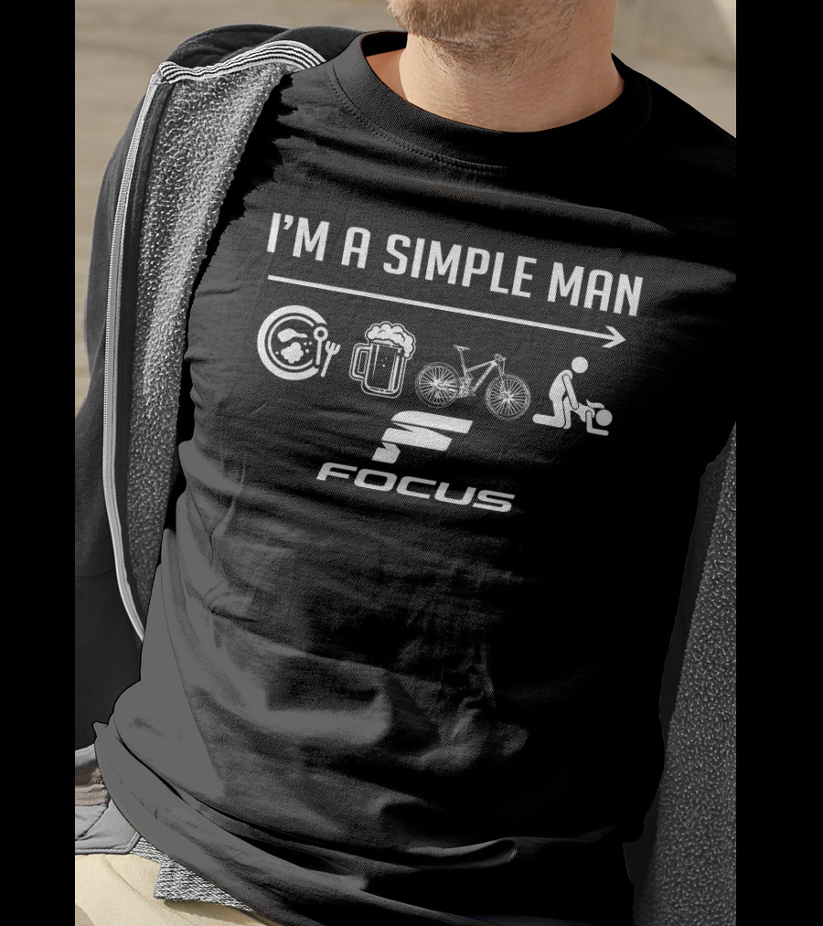 I'm A Simple Man Focus Bicycle Beer BBQ Sports T-Shirt