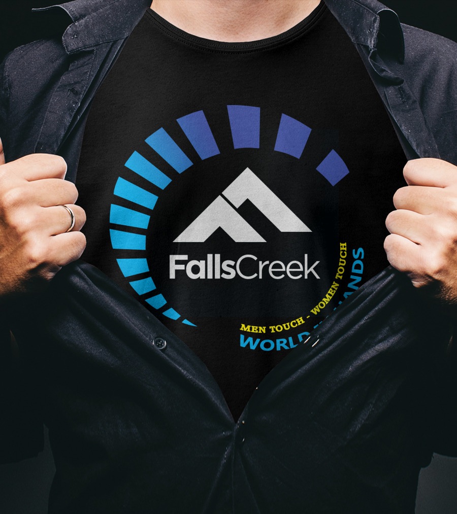 Falls Creek Men Touch Women Touch World In Hands T-Shirt