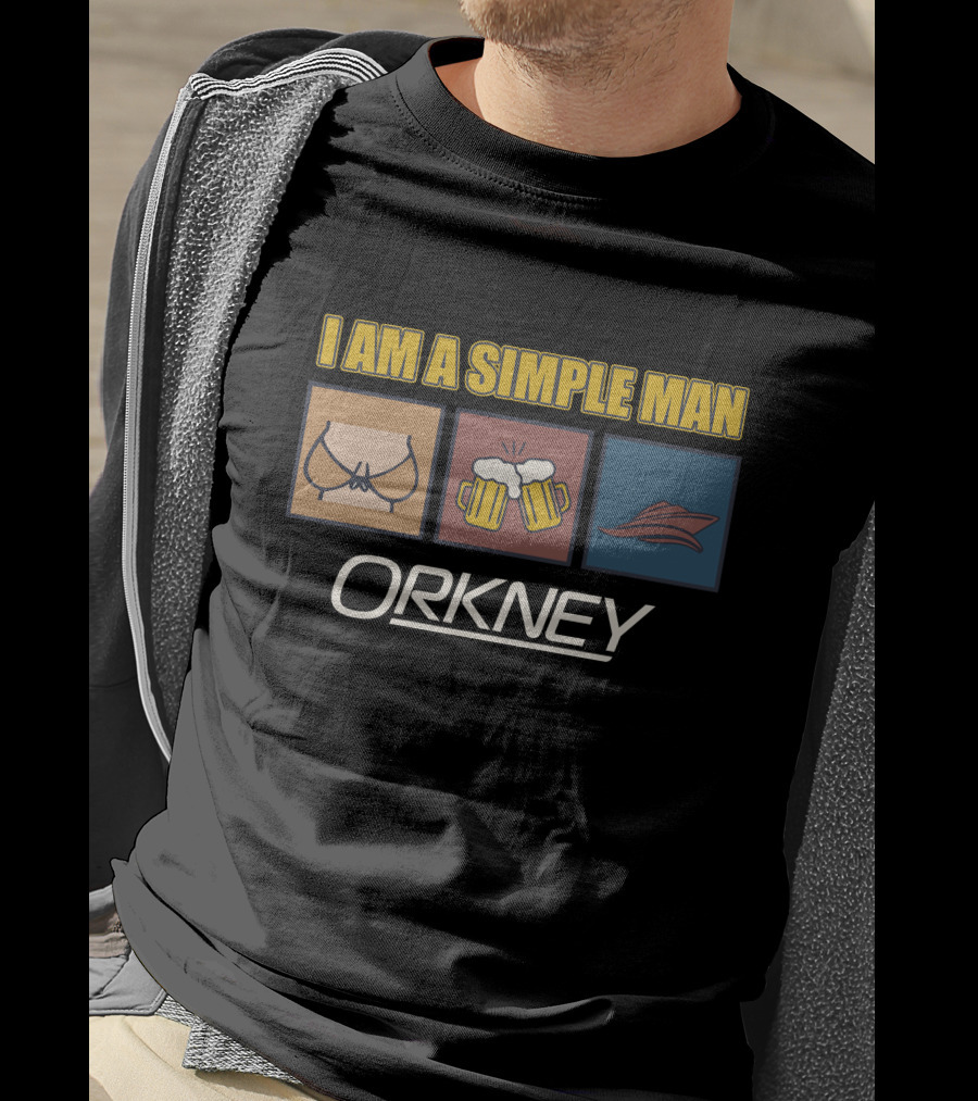 I Am A Simple Man Orkney Beer And Boats T-Shirt
