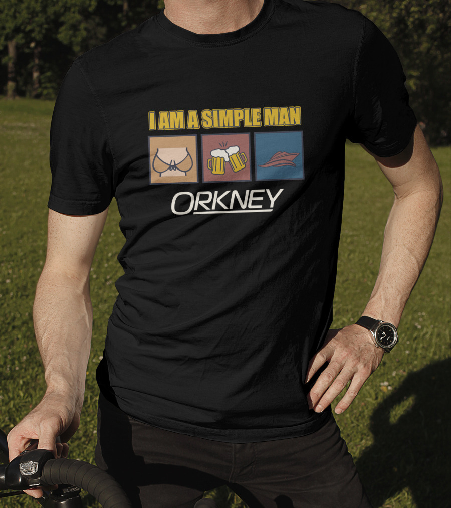I Am A Simple Man Orkney Beer And Boats T-Shirt