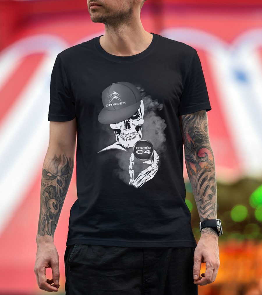 Citroën C4 Skull with Cap and Smoke Elements T-Shirt