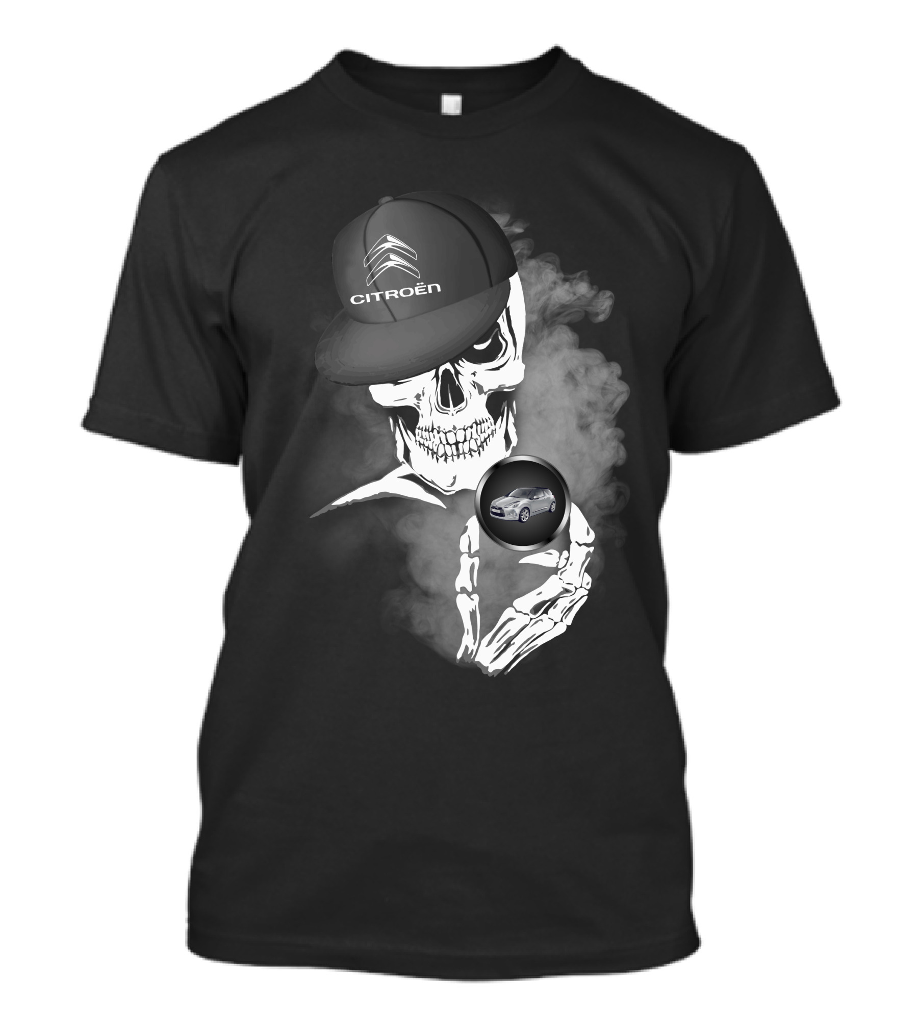 CITROEN DS3 Skull With Cap And Smoke T-Shirt