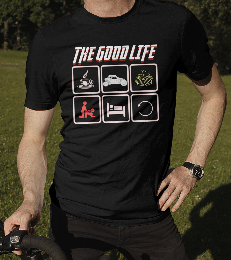 The Good Life Canam Coffee Ride Beer Cycle T-Shirt