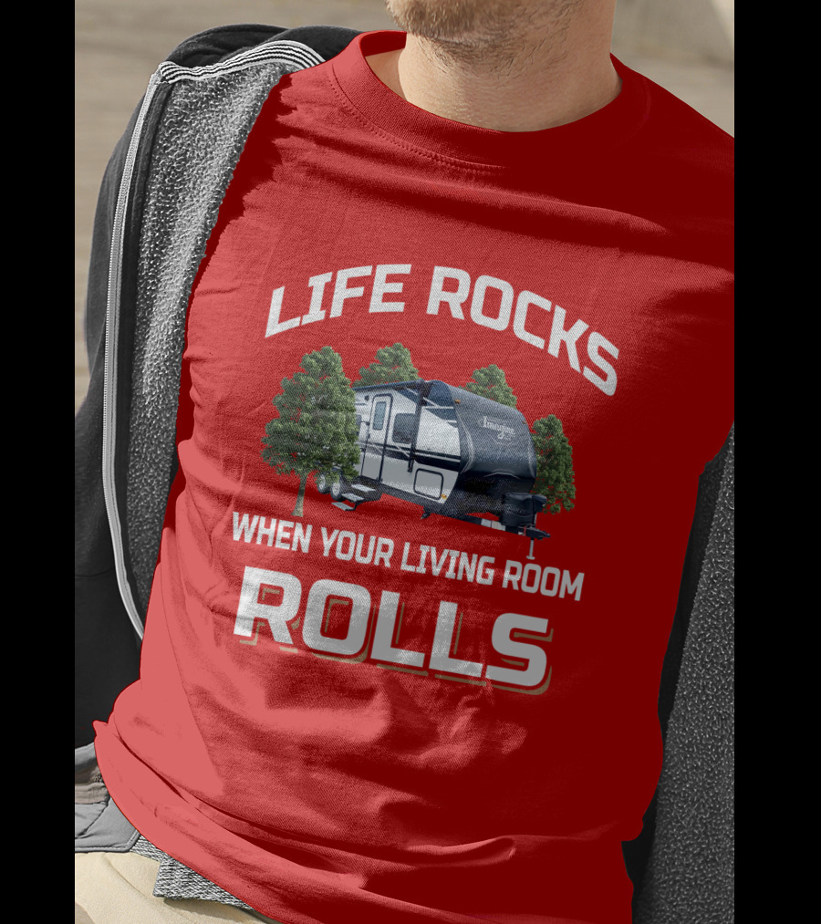 LIFE ROCKS WHEN YOUR LIVING ROOM ROLLS Imagine XLS 22mle T-Shirt