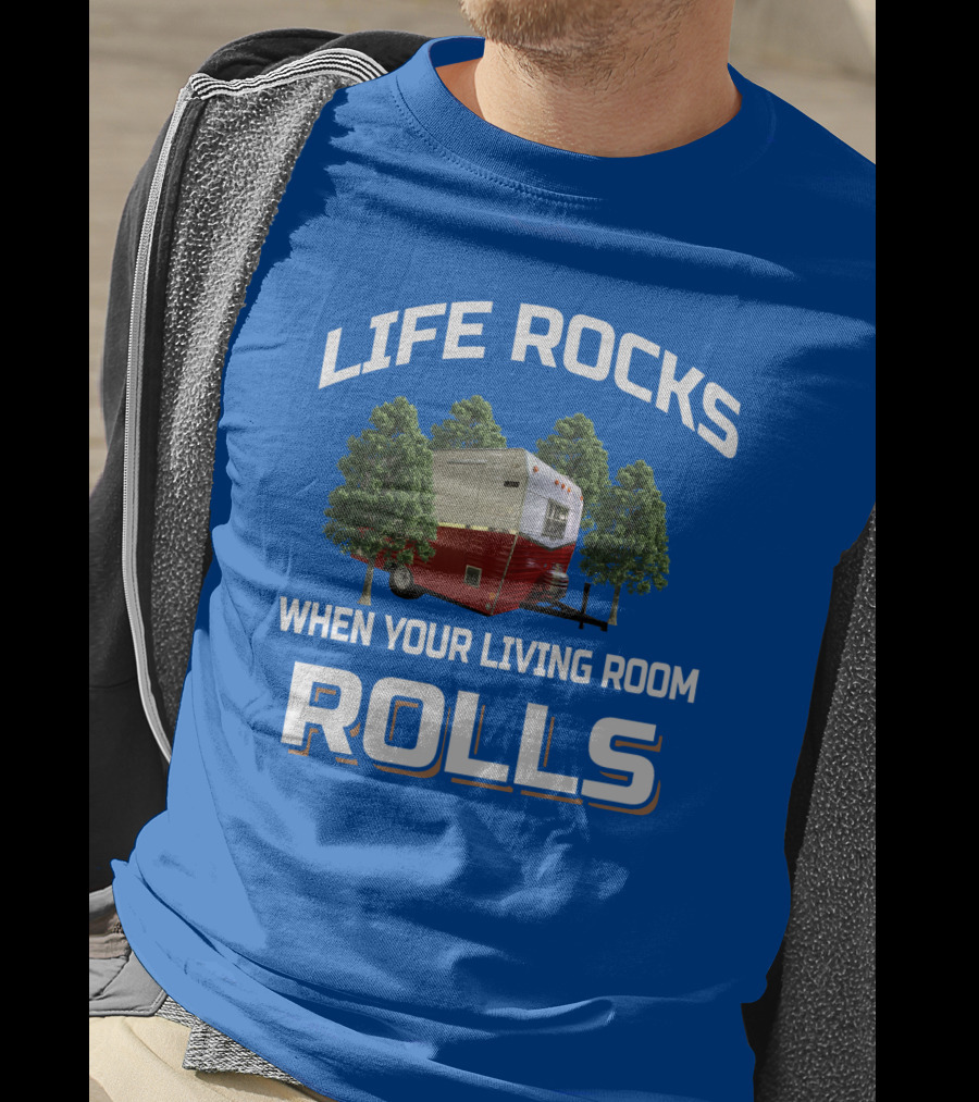 Life Rocks When Your Living Room Rolls Shasta Compact T-Shirt