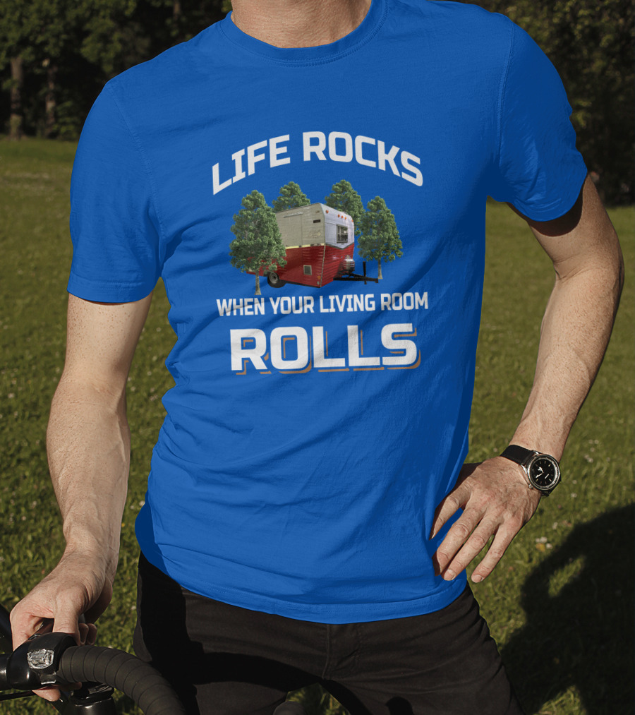 Life Rocks When Your Living Room Rolls Shasta Compact T-Shirt