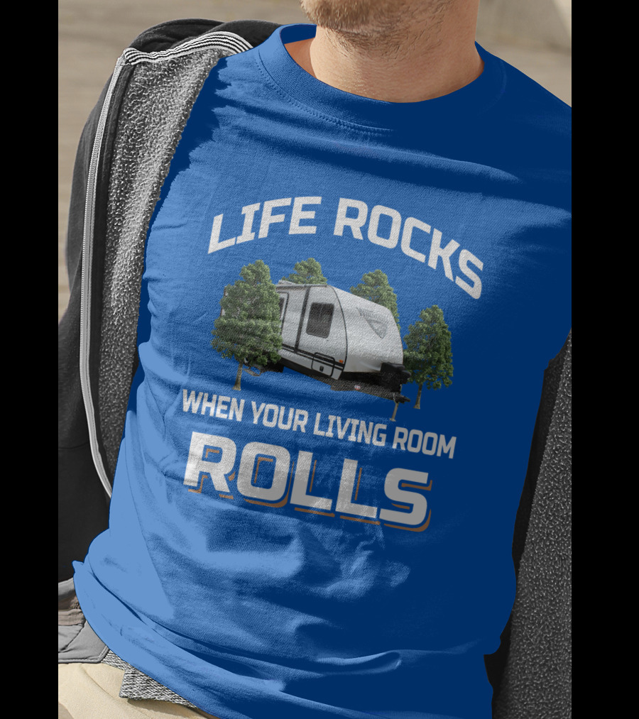 Life Rocks When Your Living Room Rolls Winnebago Minnie T-Shirt