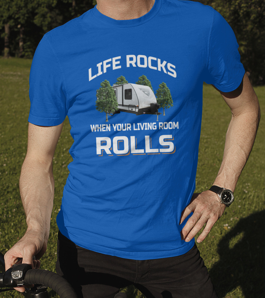 Life Rocks When Your Living Room Rolls Winnebago Minnie T-Shirt