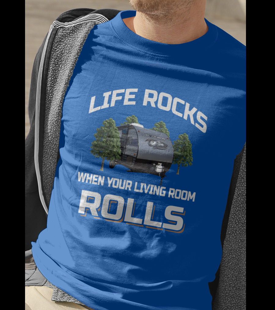 Life Rocks When Your Living Room Rolls Wolf Pup T-Shirt