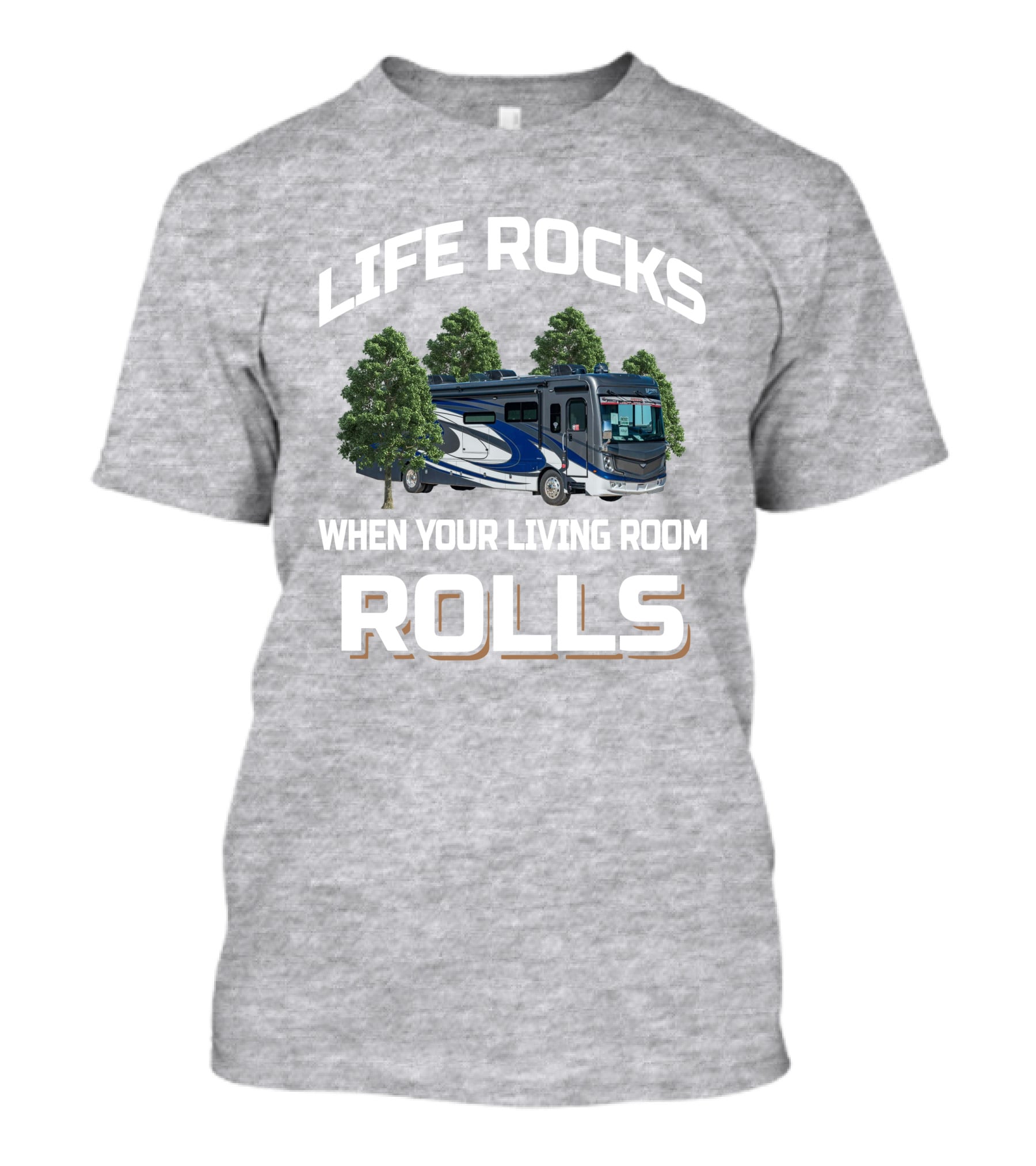 Life Rocks When Your Living Room Rolls Fleetwood Discovery 38W T-Shirt