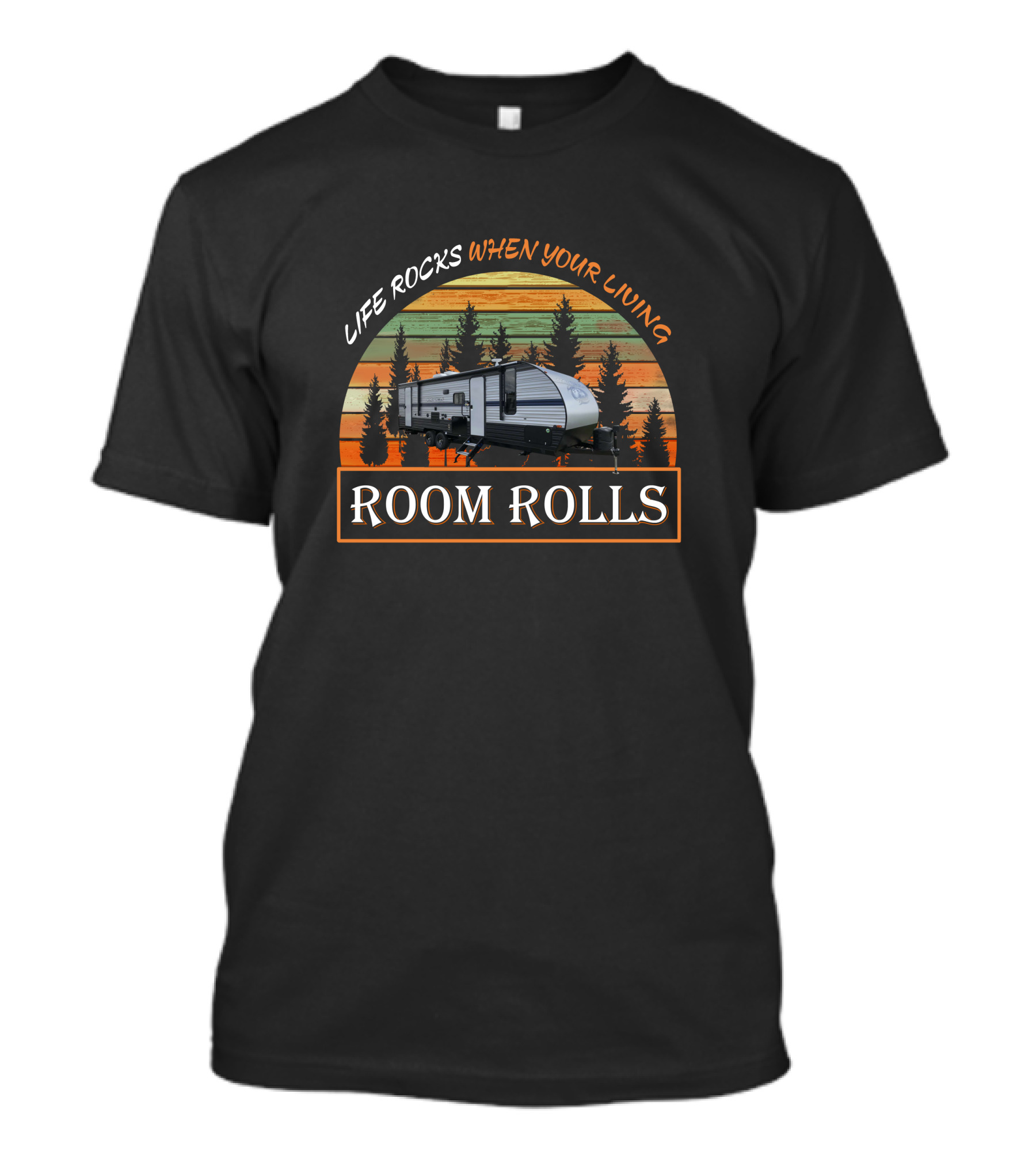 LIFE ROCKS WHEN YOUR LIVING ROOM ROLLS Grey Wolf 26DBH T-Shirt