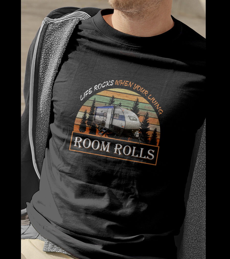 Life Rocks When Your Living Room Rolls Wolf Pup 16BHS T-Shirt