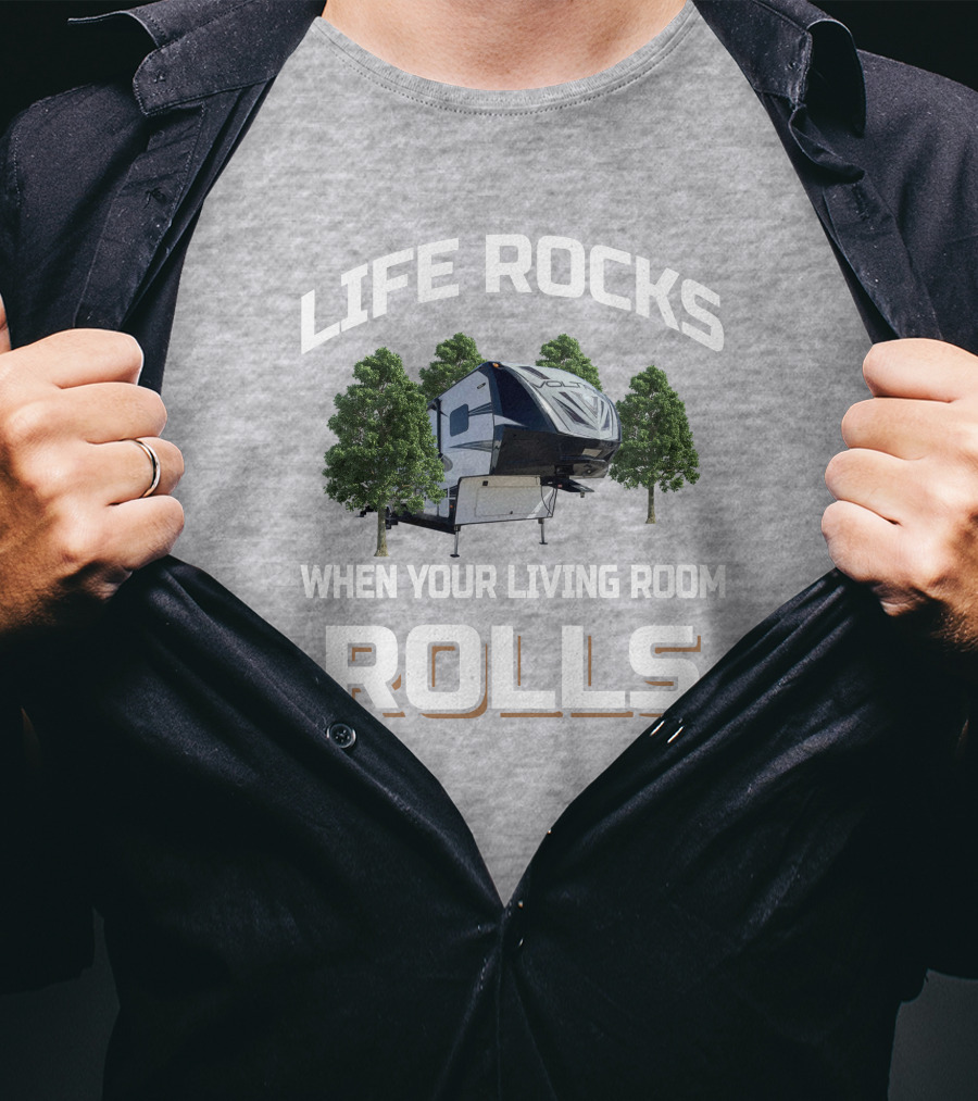 Life Rocks When Your Living Room Rolls Voltage 3305 T-Shirt