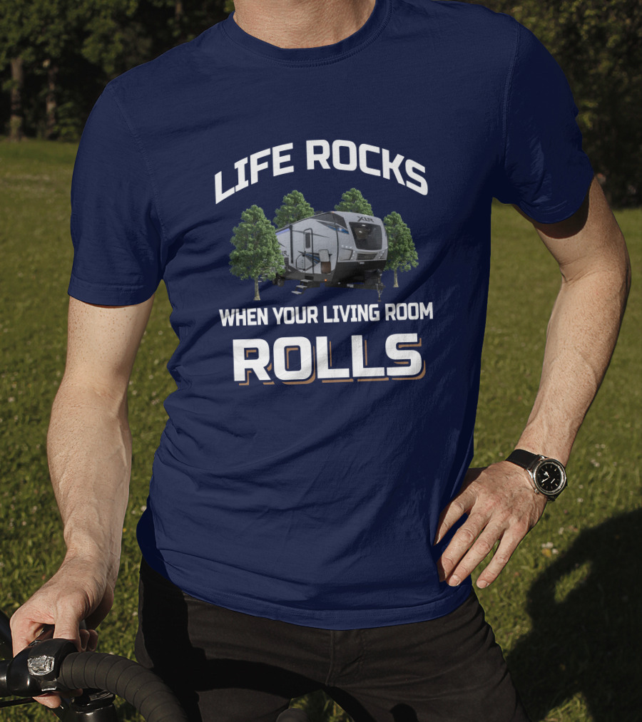 LIFE ROCKS WHEN YOUR LIVING ROOM ROLLS XLR Hyper Lite 3016 T-Shirt