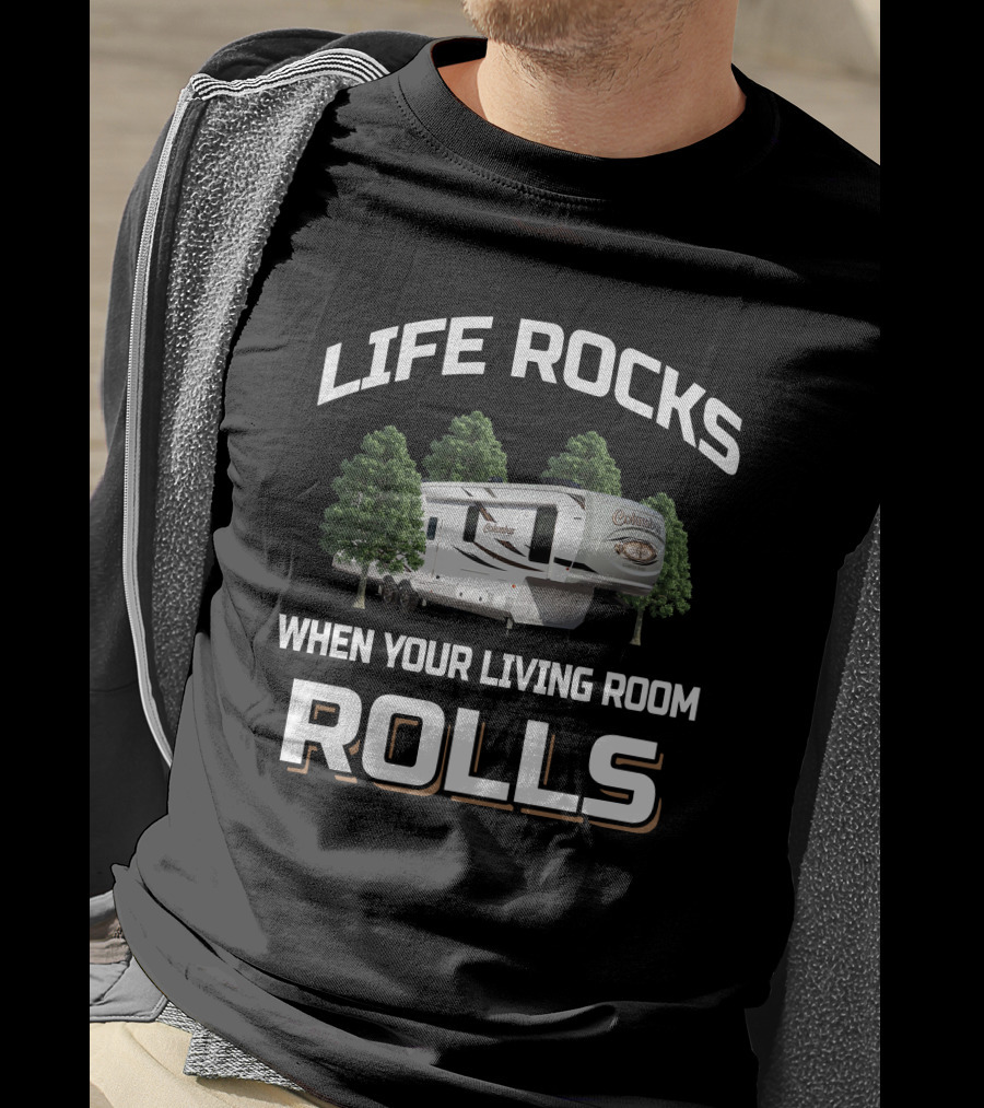 Life Rocks When Your Living Room Rolls Columbus Compass 387FKC T-Shirt