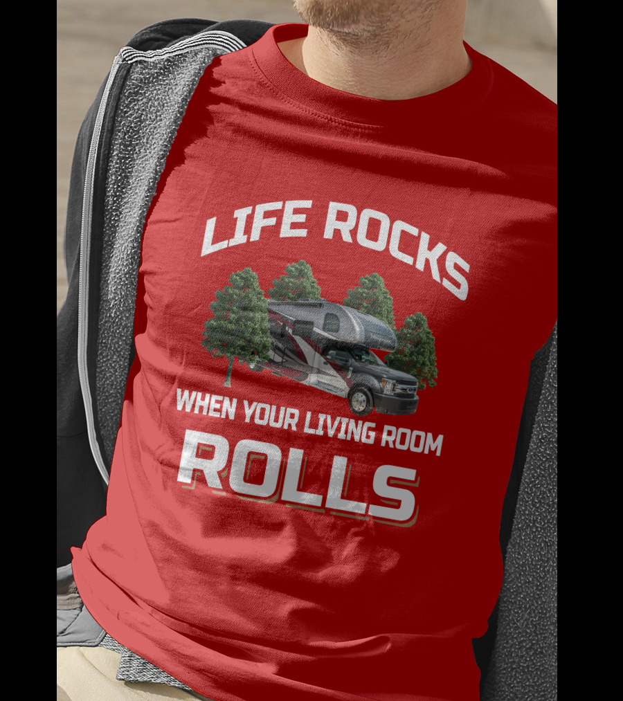 LIFE ROCKS WHEN YOUR LIVING ROOM ROLLS Thor Omni BH35 T-Shirt