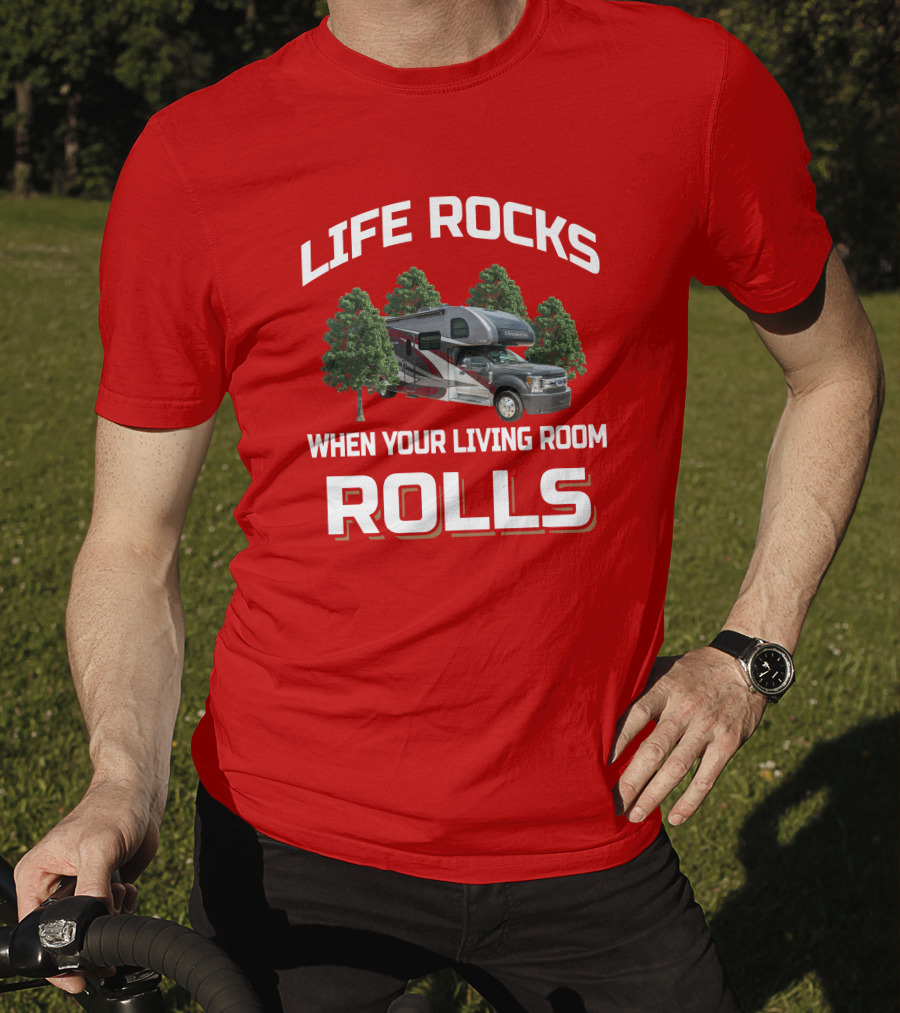 LIFE ROCKS WHEN YOUR LIVING ROOM ROLLS Thor Omni BH35 T-Shirt