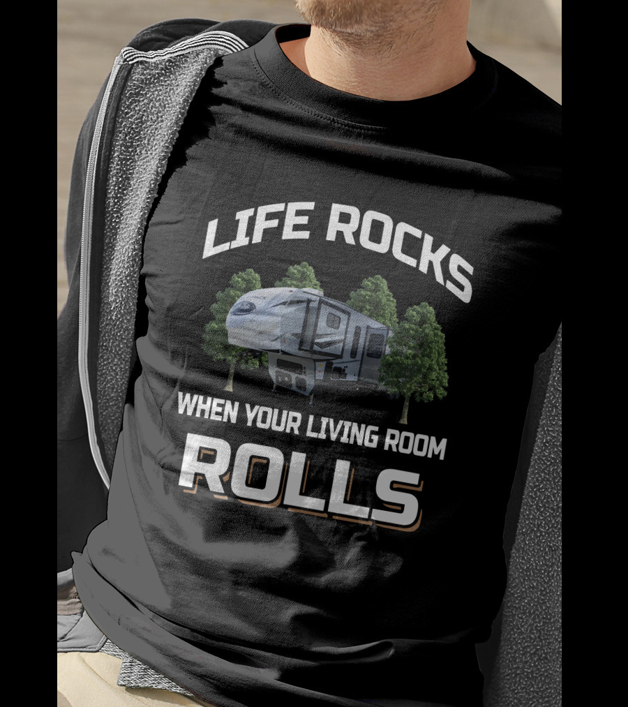 Life Rocks When Your Living Room Rolls 22 Wolf Pack 365Pack16 T-Shirt