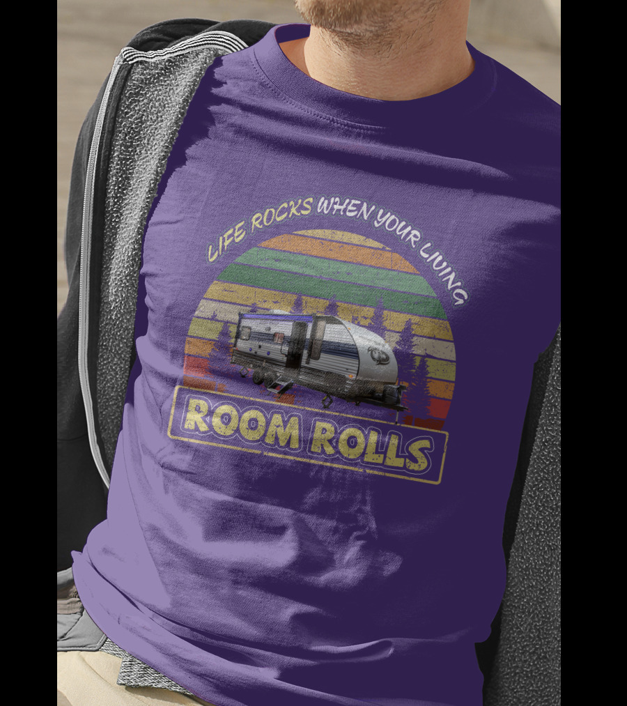 LIFE ROCKS WHEN YOUR LIVING ROOM ROLLS Grey Wolf 20RDSE T-Shirt