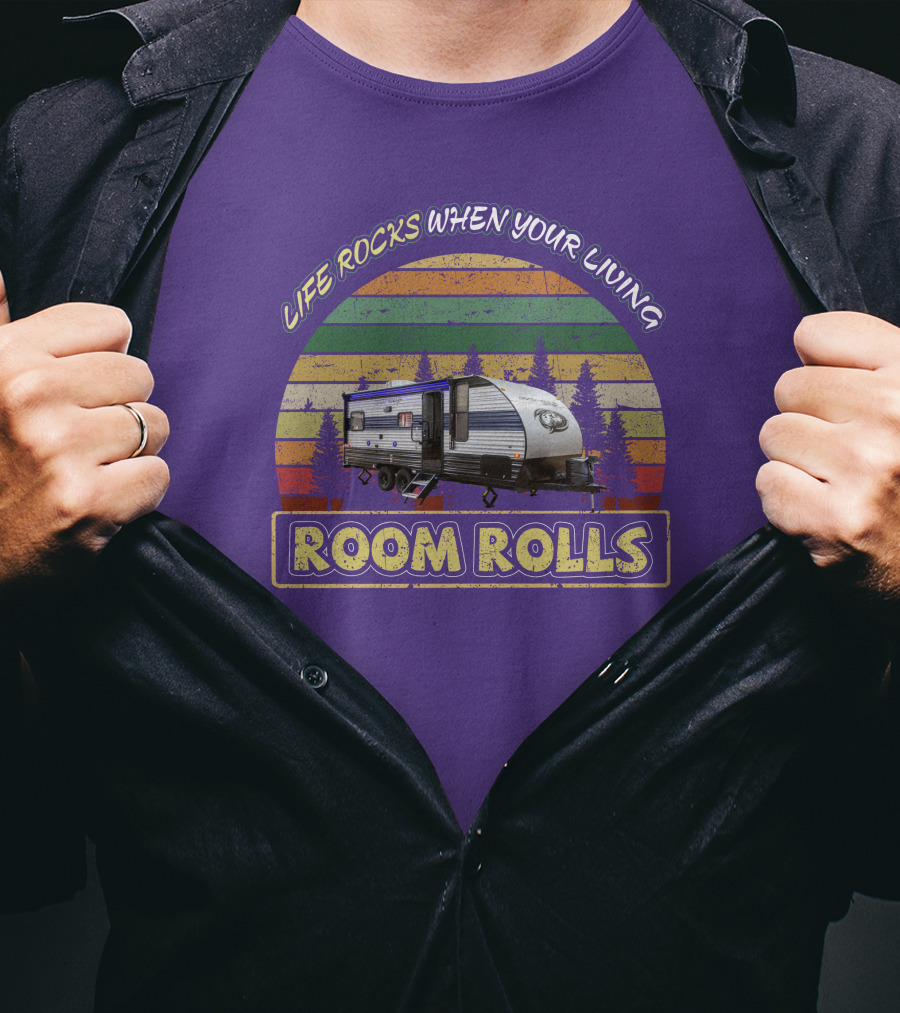 LIFE ROCKS WHEN YOUR LIVING ROOM ROLLS Grey Wolf 20RDSE T-Shirt