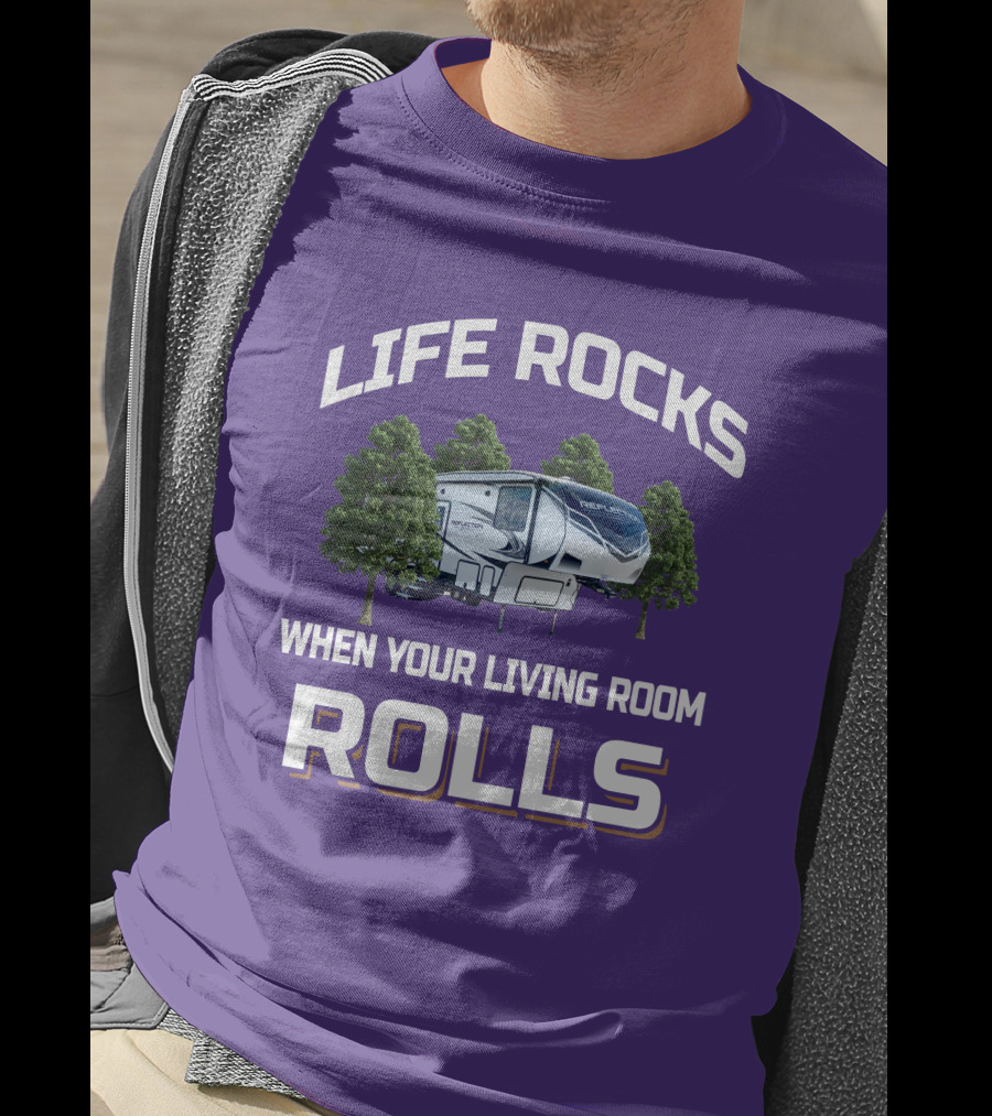 Life Rocks When Your Living Room Rolls Reflection 295Rl T-Shirt