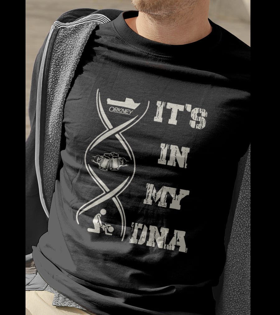 Orkney It's In My DNA Boat Beer Football T-Shirt