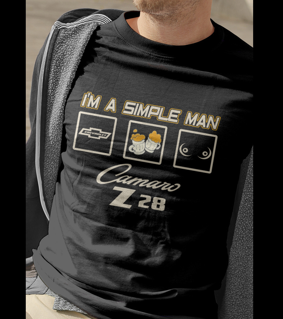 I'm A Simple Man Chevrolet Camaro Z28 Beer T-Shirt