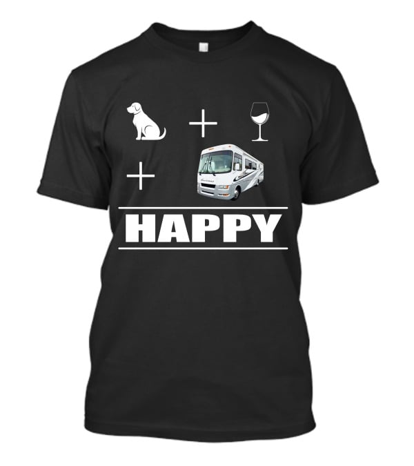 Dog Wine RV Happy T-Shirt