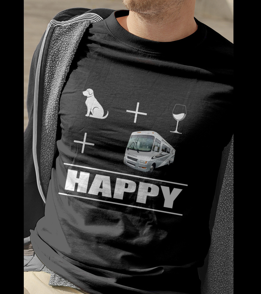 Dog Wine RV Happy T-Shirt